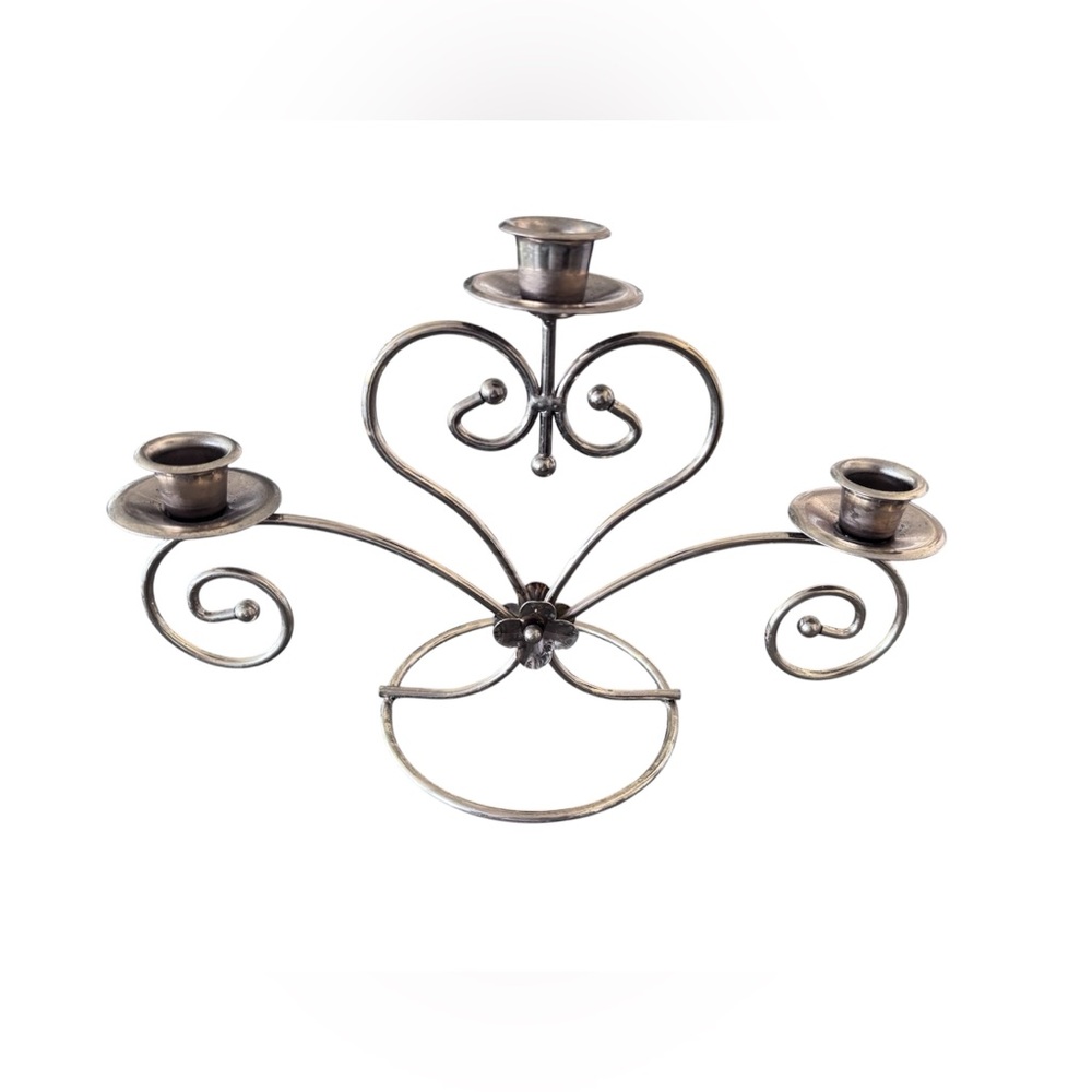 Elegant Gold Plated Metal Candle Holder